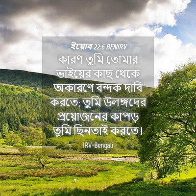 Picture 04 - ইয়োব 22:6 BENIRV - কারণ তুমি তোমার - Bible Verse Picture