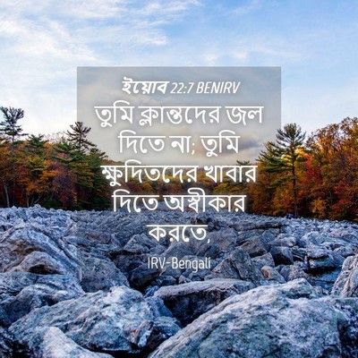 Picture 04 - ইয়োব 22:7 BENIRV - তুমি ক্লান্তদের - Bible Verse Picture