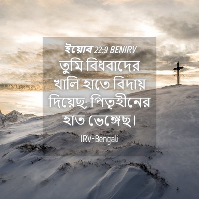 Picture 04 - ইয়োব 22:9 BENIRV - তুমি বিধবাদের - Bible Verse Picture