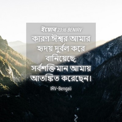 Picture 04 - ইয়োব 23:16 BENIRV - কারণ ঈশ্বর আমার - Bible Verse Picture