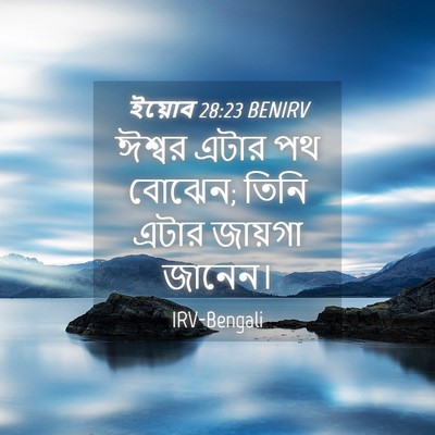 Picture 04 - ইয়োব 28:23 BENIRV - ঈশ্বর এটার পথ - Bible Verse Picture