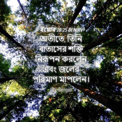 Picture 04 - ইয়োব 28:25 BENIRV - অতীতে, তিনি - Bible Verse Picture