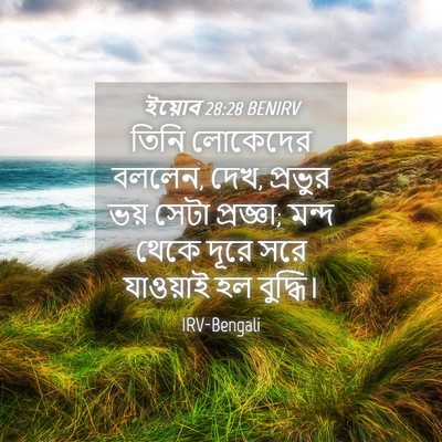 Picture 04 - ইয়োব 28:28 BENIRV - তিনি লোকেদের - Bible Verse Picture