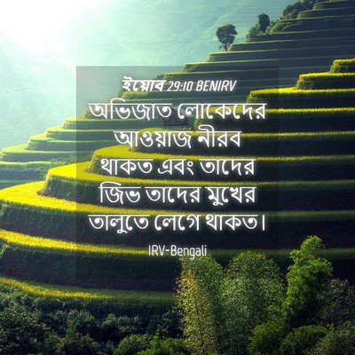 Picture 04 - ইয়োব 29:10 BENIRV - অভিজাত লোকেদের - Bible Verse Picture