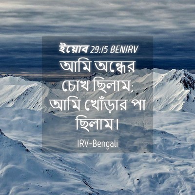 Picture 04 - ইয়োব 29:15 BENIRV - আমি অন্ধের চোখ - Bible Verse Picture