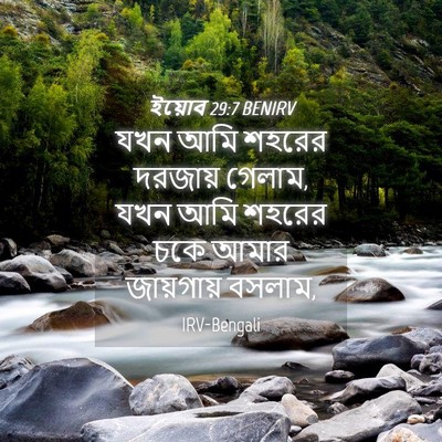 Picture 04 - ইয়োব 29:7 BENIRV - যখন আমি শহরের - Bible Verse Picture
