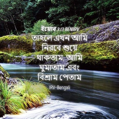 Picture 04 - ইয়োব 3:13 BENIRV - তাহলে এখন আমি - Bible Verse Picture