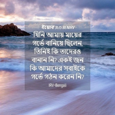 Picture 04 - ইয়োব 31:15 BENIRV - যিনি আমায় মায়ের - Bible Verse Picture