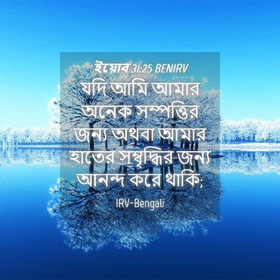 Picture 04 - ইয়োব 31:25 BENIRV - যদি আমি আমার অনেক - Bible Verse Picture