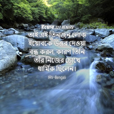 Picture 04 - ইয়োব 32:1 BENIRV - তাই এই তিনজন লোক - Bible Verse Picture