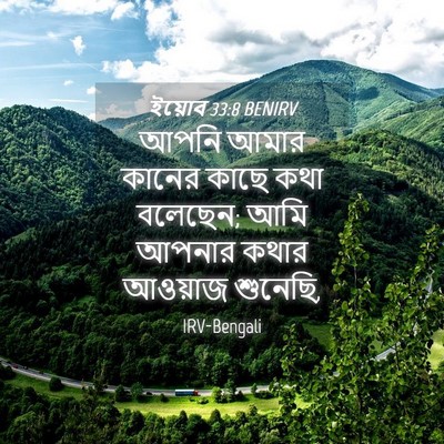 Picture 04 - ইয়োব 33:8 BENIRV - আপনি আমার কানের - Bible Verse Picture