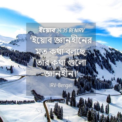Picture 04 - ইয়োব 34:35 BENIRV - ‘ইয়োব জ্ঞানহীনের - Bible Verse Picture