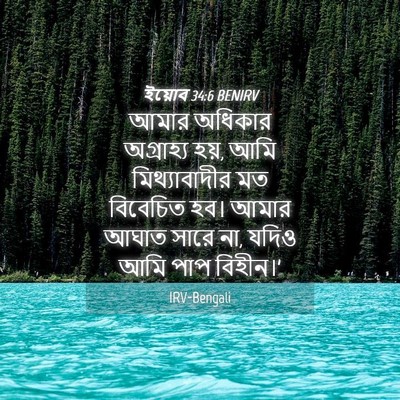 Picture 04 - ইয়োব 34:6 BENIRV - আমার অধিকার - Bible Verse Picture