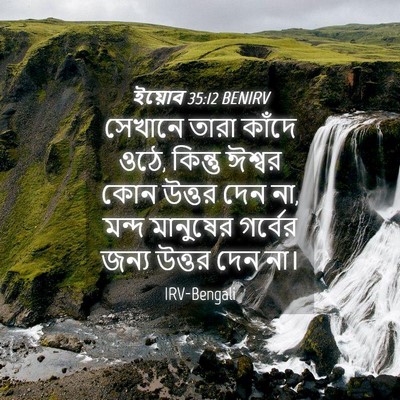Picture 04 - ইয়োব 35:12 BENIRV - সেখানে তারা কাঁদে - Bible Verse Picture