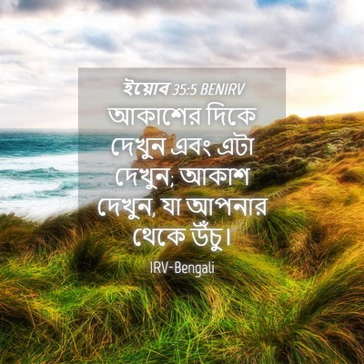 Picture 04 - ইয়োব 35:5 BENIRV - আকাশের দিকে দেখুন - Bible Verse Picture