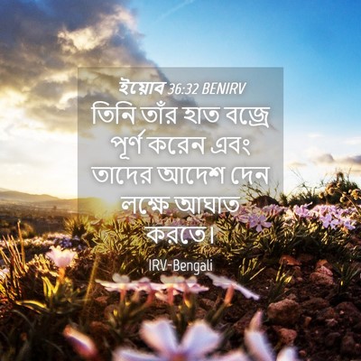 Picture 04 - ইয়োব 36:32 BENIRV - তিনি তাঁর হাত - Bible Verse Picture