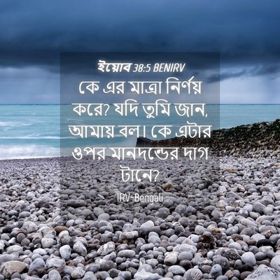 Picture 04 - ইয়োব 38:5 BENIRV - কে এর মাত্রা - Bible Verse Picture