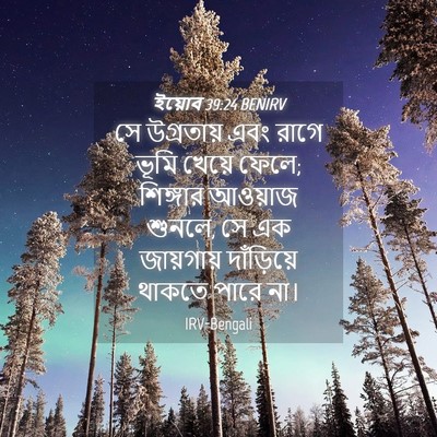 Picture 04 - ইয়োব 39:24 BENIRV - সে উগ্রতায় এবং - Bible Verse Picture