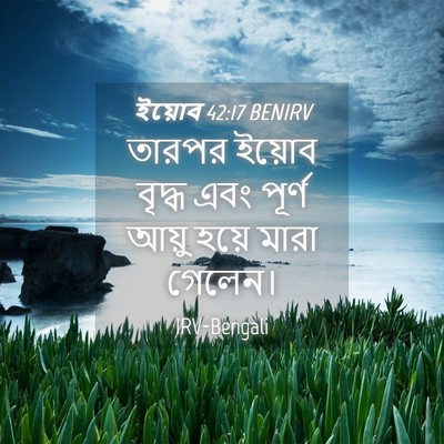 Picture 04 - ইয়োব 42:17 BENIRV - তারপর ইয়োব বৃদ্ধ - Bible Verse Picture
