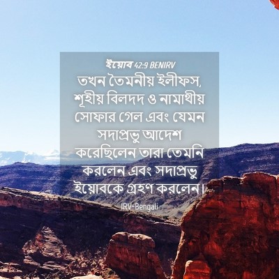 Picture 04 - ইয়োব 42:9 BENIRV - তখন তৈমনীয় ইলীফস, - Bible Verse Picture