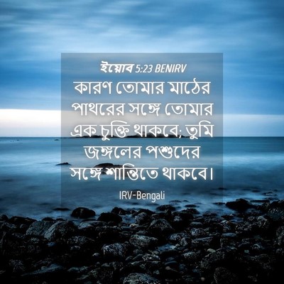 Picture 04 - ইয়োব 5:23 BENIRV - কারণ তোমার মাঠের - Bible Verse Picture