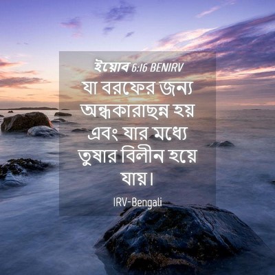 Picture 04 - ইয়োব 6:16 BENIRV - যা বরফের জন্য - Bible Verse Picture