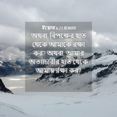 Picture 04 - ইয়োব 6:23 BENIRV - অথবা, বিপক্ষের হাত - Bible Verse Picture