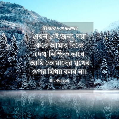Picture 04 - ইয়োব 6:28 BENIRV - এখন, এই জন্য, দয়া - Bible Verse Picture