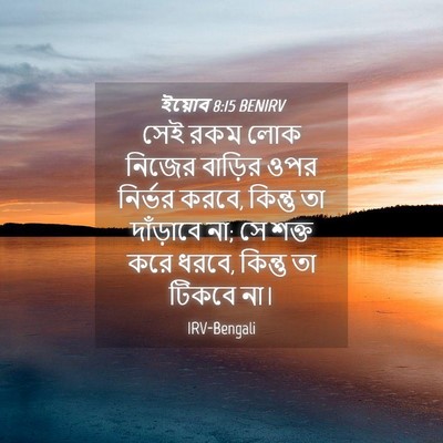 Picture 04 - ইয়োব 8:15 BENIRV - সেই রকম লোক নিজের - Bible Verse Picture