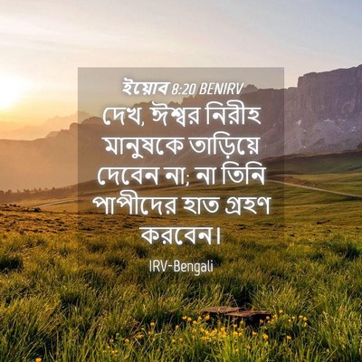 Picture 04 - ইয়োব 8:20 BENIRV - দেখ, ঈশ্বর নিরীহ - Bible Verse Picture