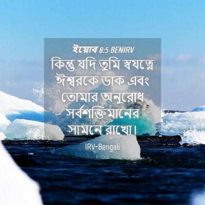 Picture 04 - ইয়োব 8:5 BENIRV - কিন্তু যদি তুমি - Bible Verse Picture