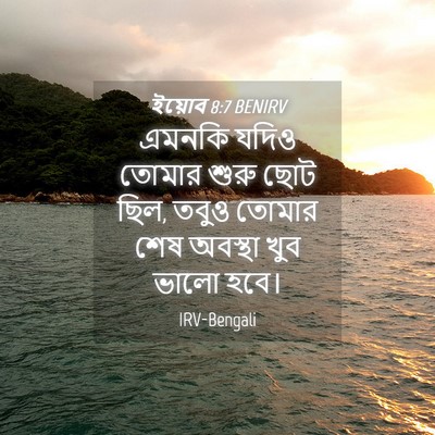 Picture 04 - ইয়োব 8:7 BENIRV - এমনকি যদিও তোমার - Bible Verse Picture