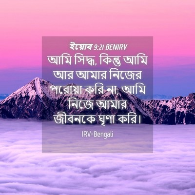 Picture 04 - ইয়োব 9:21 BENIRV - আমি সিদ্ধ, কিন্তু - Bible Verse Picture