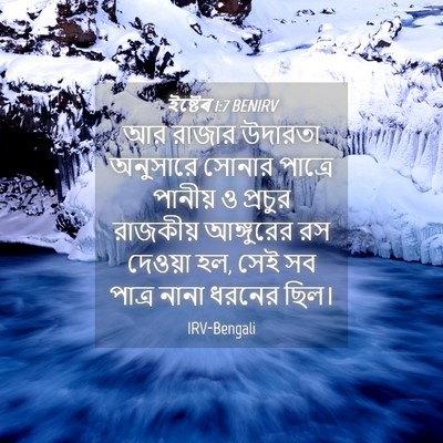 Picture 04 - ইষ্টেৰ 1:7 BENIRV - আর রাজার উদারতা - Bible Verse Picture