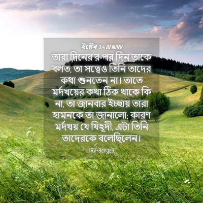 Picture 04 - ইষ্টেৰ 3:4 BENIRV - তারা দিনের র পর দিন - Bible Verse Picture