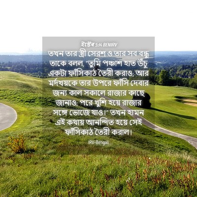 Picture 04 - ইষ্টেৰ 5:14 BENIRV - তখন তার স্ত্রী - Bible Verse Picture