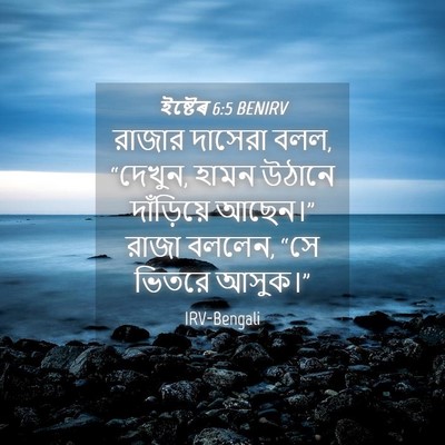 Picture 04 - ইষ্টেৰ 6:5 BENIRV - রাজার দাসেরা বলল, - Bible Verse Picture