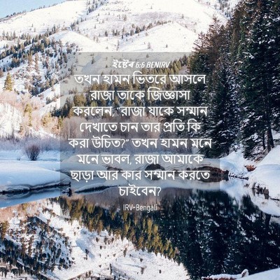 Picture 04 - ইষ্টেৰ 6:6 BENIRV - তখন হামন ভিতরে - Bible Verse Picture