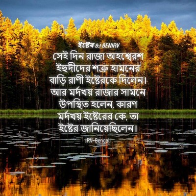 Picture 04 - ইষ্টেৰ 8:1 BENIRV - সেই দিন রাজা - Bible Verse Picture