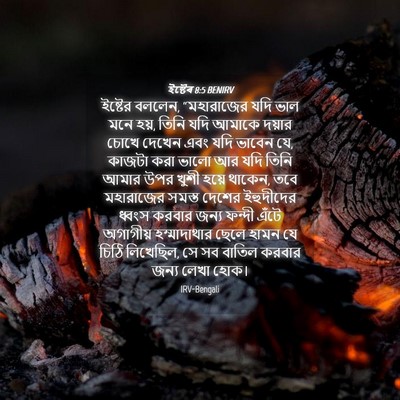 Picture 04 - ইষ্টেৰ 8:5 BENIRV - ইষ্টের বললেন, - Bible Verse Picture