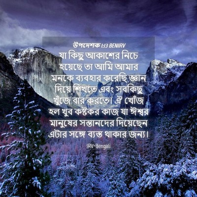 Picture 04 - উপদেশক 1:13 BENIRV - যা কিছু আকাশের - Bible Verse Picture