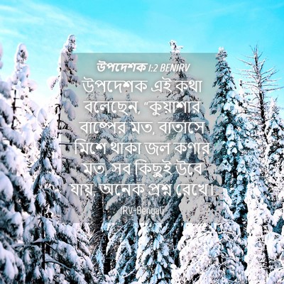 Picture 04 - উপদেশক 1:2 BENIRV - উপদেশক এই কথা - Bible Verse Picture