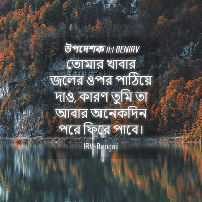 Picture 04 - উপদেশক 11:1 BENIRV - তোমার খাবার জলের - Bible Verse Picture