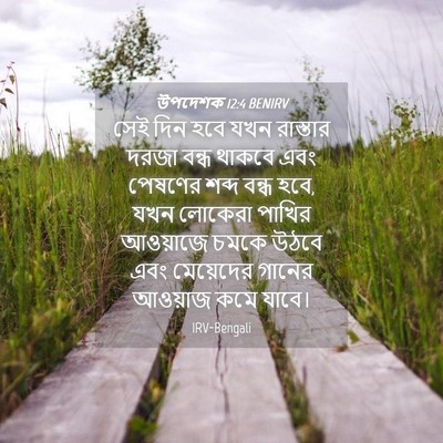 Picture 04 - উপদেশক 12:4 BENIRV - সেই দিন হবে যখন - Bible Verse Picture