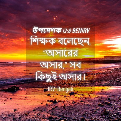 Picture 04 - উপদেশক 12:8 BENIRV - শিক্ষক বলেছেন, - Bible Verse Picture