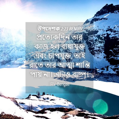 Picture 04 - উপদেশক 2:23 BENIRV - প্রত্যেকদিন তার - Bible Verse Picture