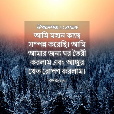 Picture 04 - উপদেশক 2:4 BENIRV - আমি মহান কাজ - Bible Verse Picture