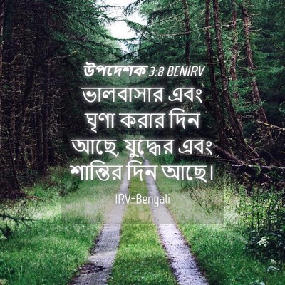 Picture 04 - উপদেশক 3:8 BENIRV - ভালবাসার এবং ঘৃণা - Bible Verse Picture