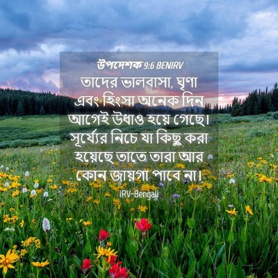 Picture 04 - উপদেশক 9:6 BENIRV - তাদের ভালবাসা, - Bible Verse Picture