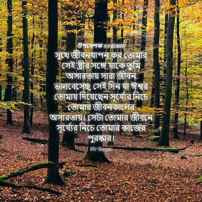 Picture 04 - উপদেশক 9:9 BENIRV - সুখে জীবনযাপন কর - Bible Verse Picture